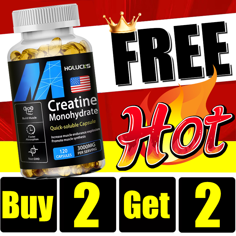 Creatine Hcl Capsule - ซื้อ 2 แถม 2! แคปซูลครีเอทีนโมโนไฮเดรตบริสุทธิ์ ช่วยเสริมสร้างการเจริญเติบโตของกล้ามเนื้อ