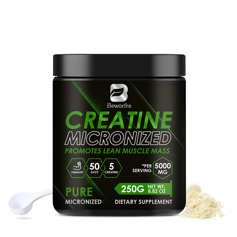 Creatine Monohydrate Powder - Beworths Creatine monohydrate Powder 5000มก. สำหรับออกกำลังกายก่อนออกกำลังกายสร้างกล้ามเนื้อพลังงานเซลล์ภูมิคุ้มกันสุขภาพสมองสำหรับยิม