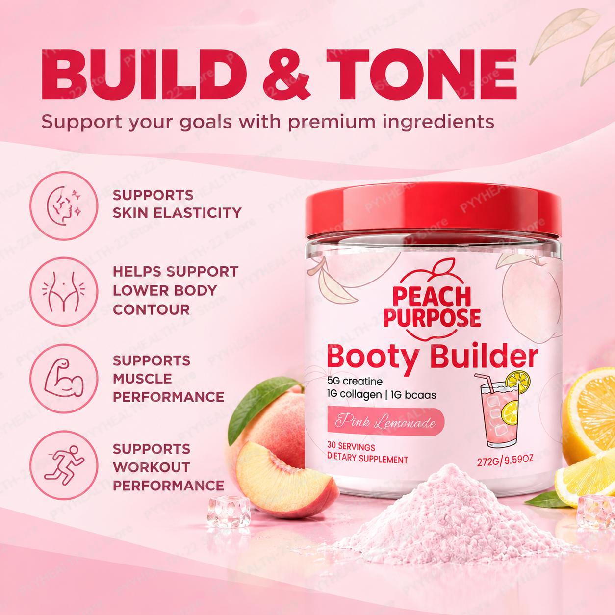 พีช เพอร์พุส บูทตี้ บิลเดอร์ พ - Creatine Monohydrate Powder บทวิจารณ์และราคา