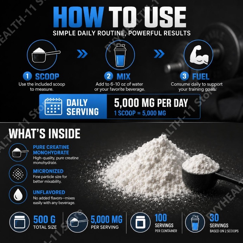 ผงครีเอทีนโมโนไฮเดรตสำหรับเสริ - Creatine Monohydrate Powder บทวิจารณ์และราคา